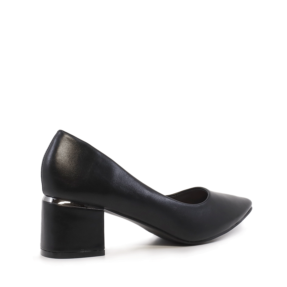 Pantofi cu toc mic femei Solo Donna negri 1161DP1510N