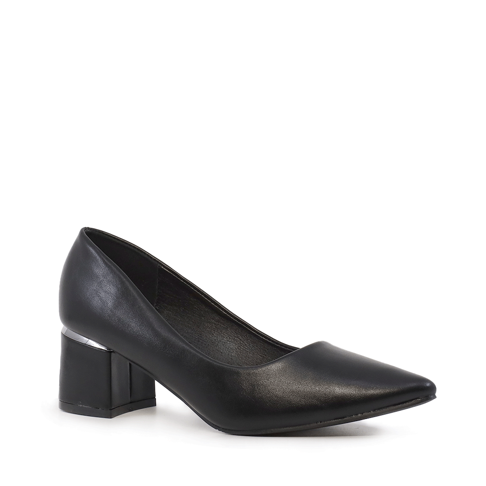 Pantofi cu toc mic femei Solo Donna negri 1161DP1510N - imagine 2