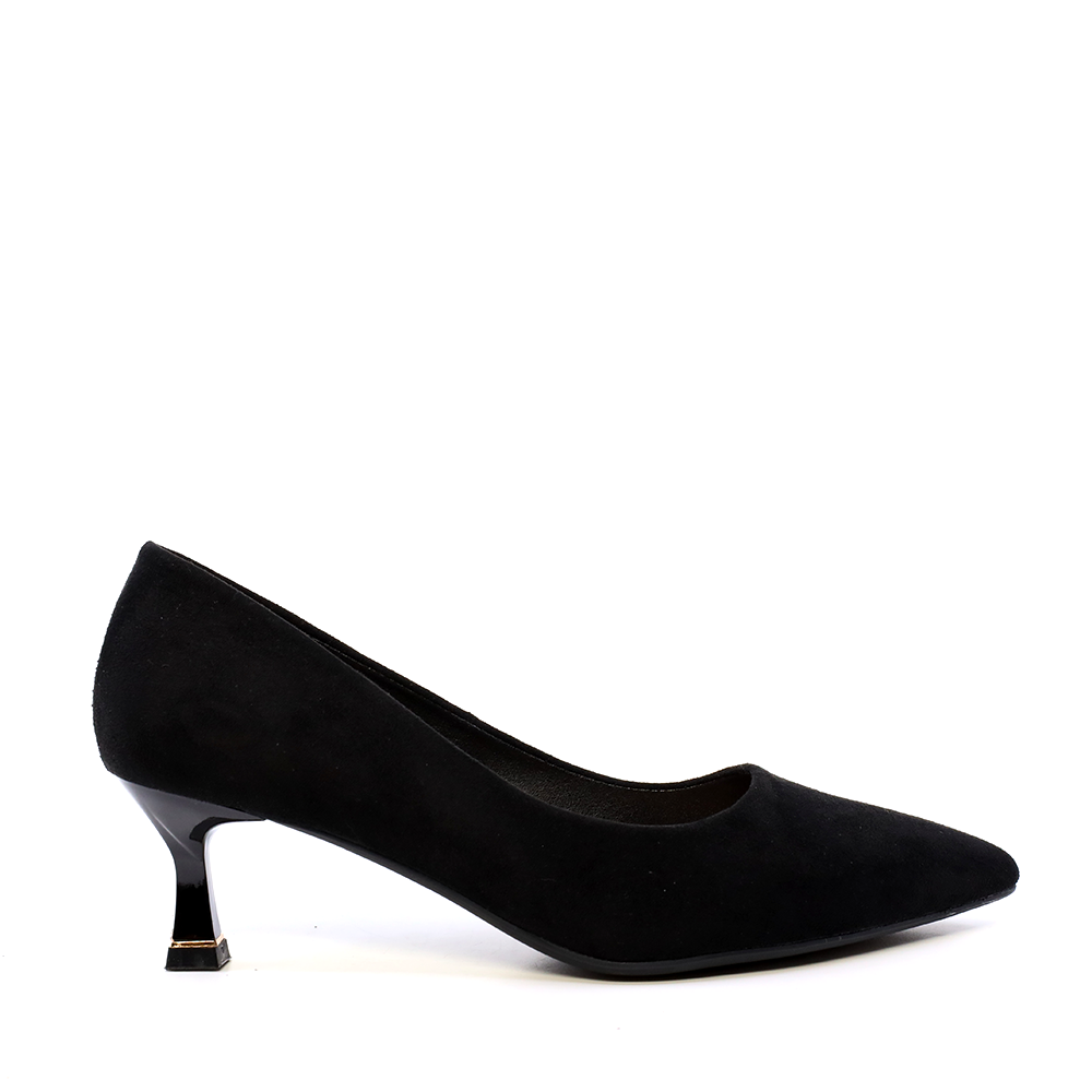 Pantofi cu toc mic femei Solo Donna negri 1160DP5100VN