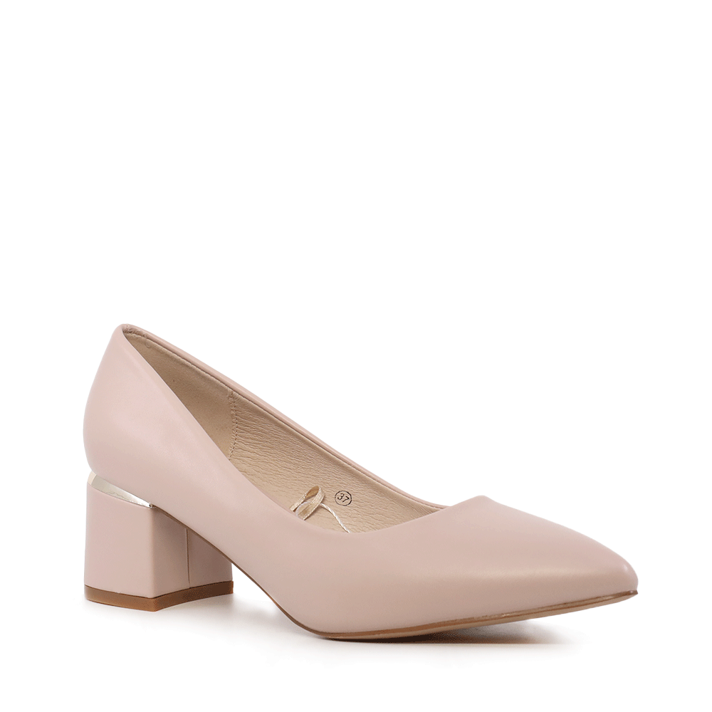 Pantofi cu toc mic femei Solo Donna nude 1161DP1510NU