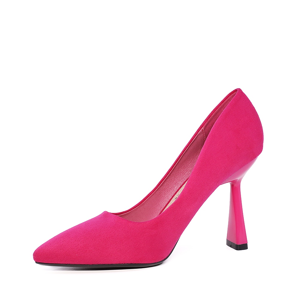 Pantofi stiletto femei Solo Donna fuchsia cu toc asimetric 1167DP2610VFU 