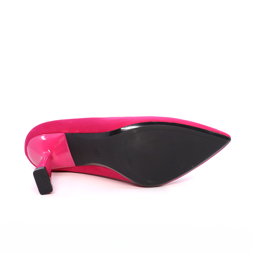 Pantofi stiletto femei Solo Donna fuchsia cu toc asimetric 1167DP2610VFU 