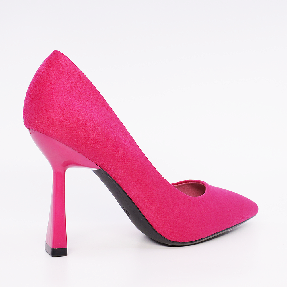 Pantofi stiletto femei Solo Donna fuchsia cu toc asimetric 1167DP2610VFU 