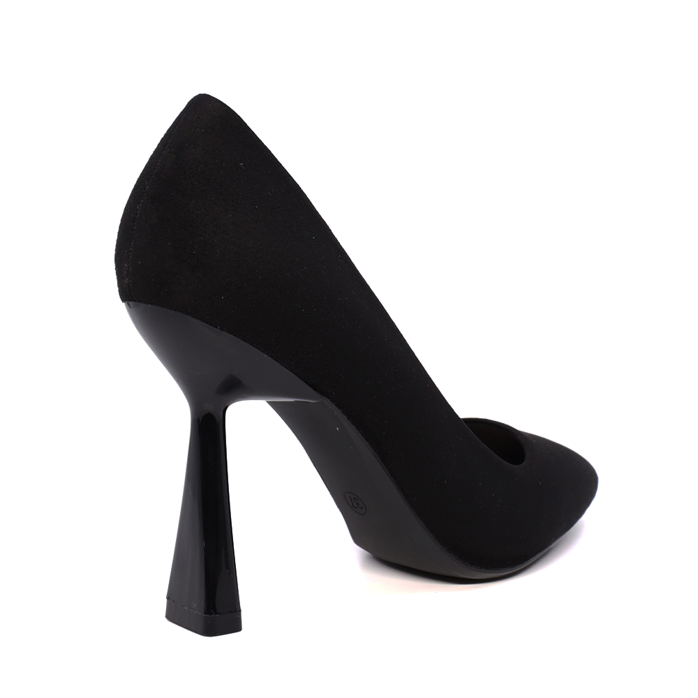 Pantofi stiletto femei Solo Donna negri cu toc asimetric 1167DP2610VN