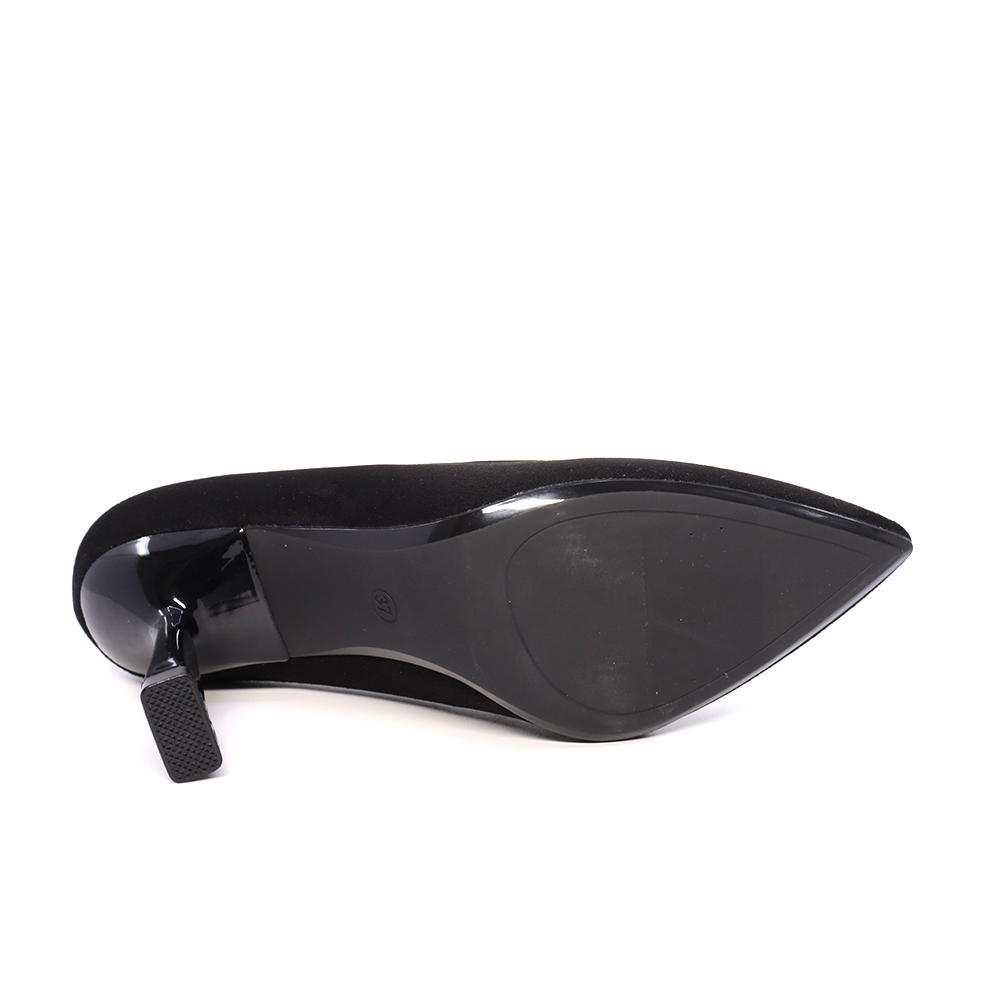 Pantofi stiletto femei Solo Donna negri cu toc asimetric 1167DP2610VN