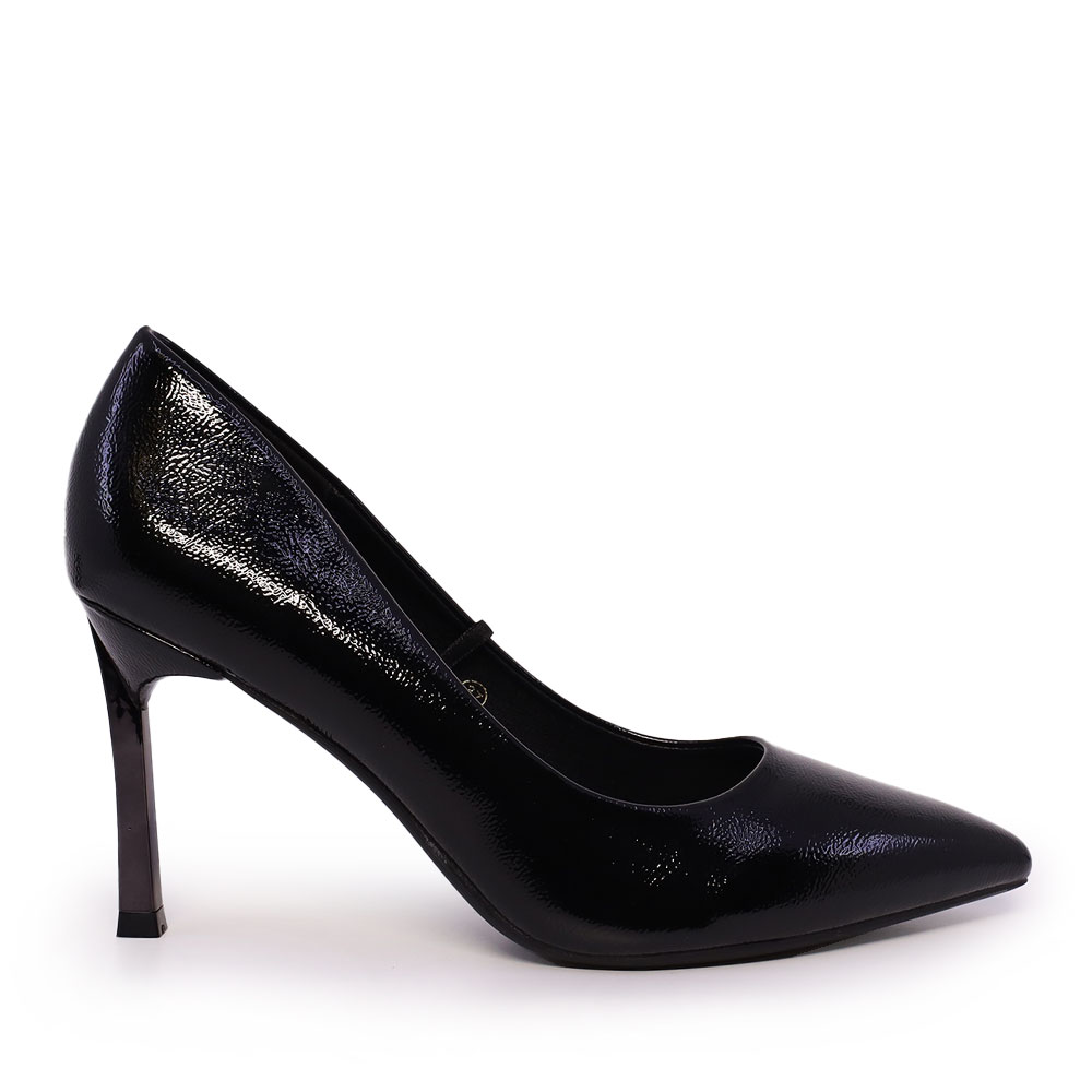 Pantofi stiletto femei Solo Donna negri din lac 1160DP1120LN