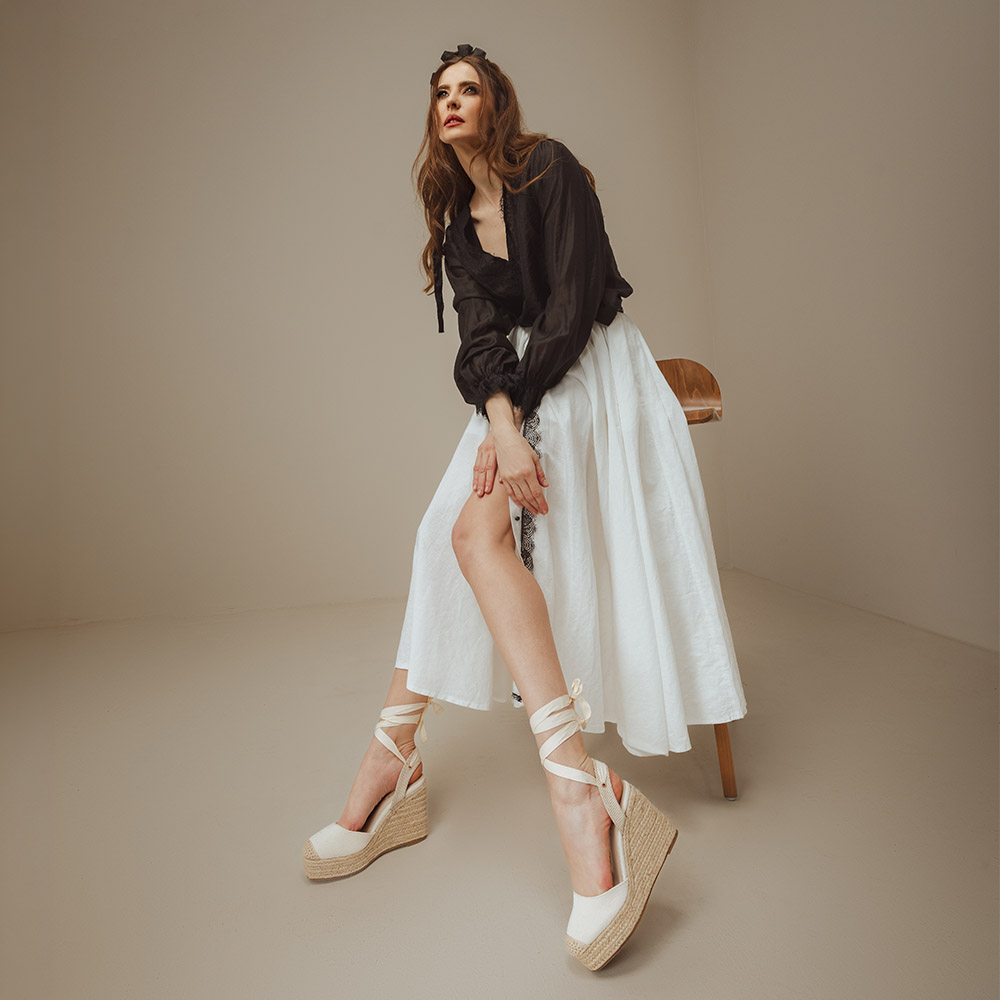 Espadrile femei Solo Donna bej cu platformă  2851DS4800BE - imagine 2