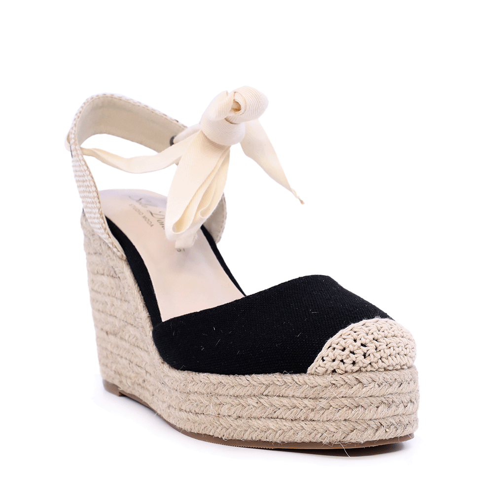 Espadrile femei Solo Donna negre cu platformă  2851DS4800N - imagine 2