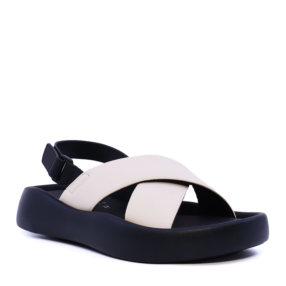 Sandale cu barete in X femei Solo Donna albe 2741DS7823A - imagine 2