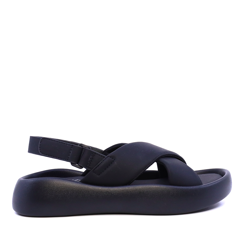 Sandale cu barete in X femei Solo Donna negre 2741DS7823N