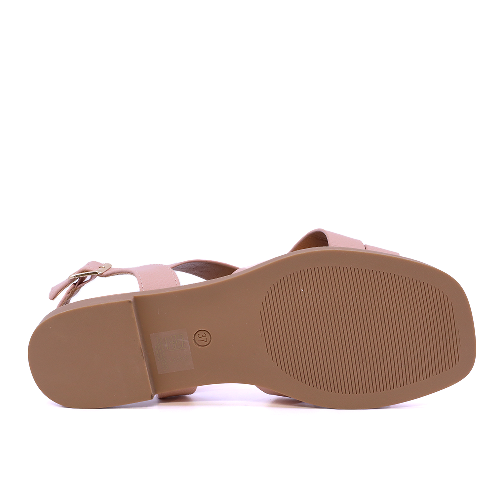 Solo Donna Sandale cu barete suprapuse femei Solo Donna roz ...