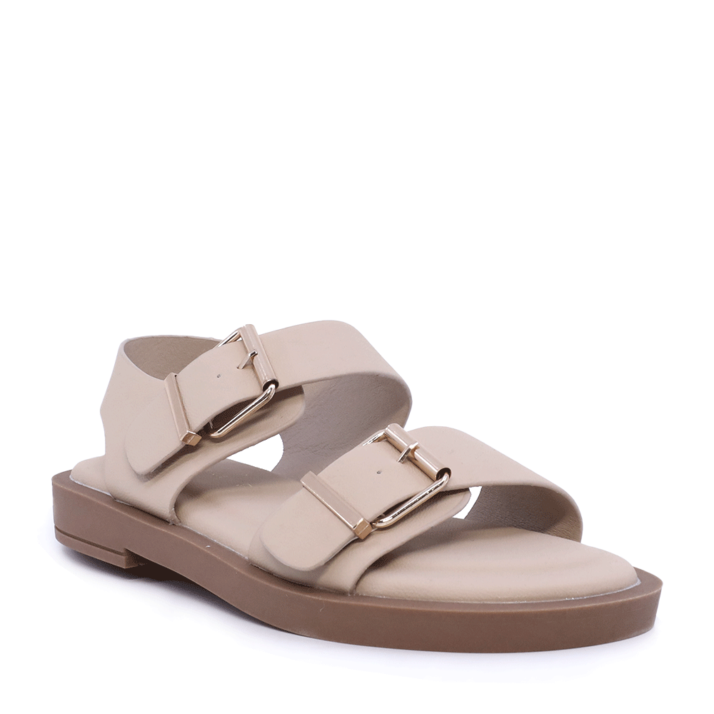 Sandale cu catarame metalice femei Solo Donna bej 2741DS9843BE