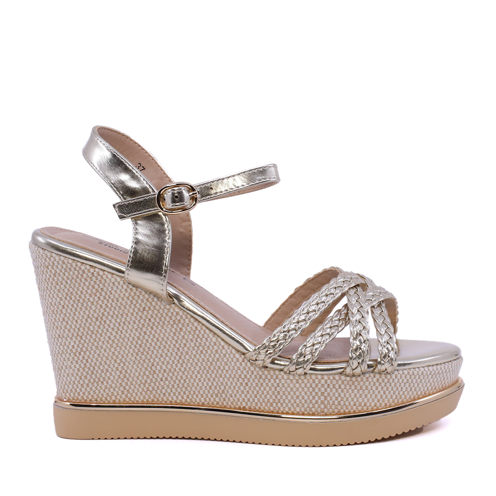 Sandale cu platformă femei Solo Donna aurii 2541DS6416AU