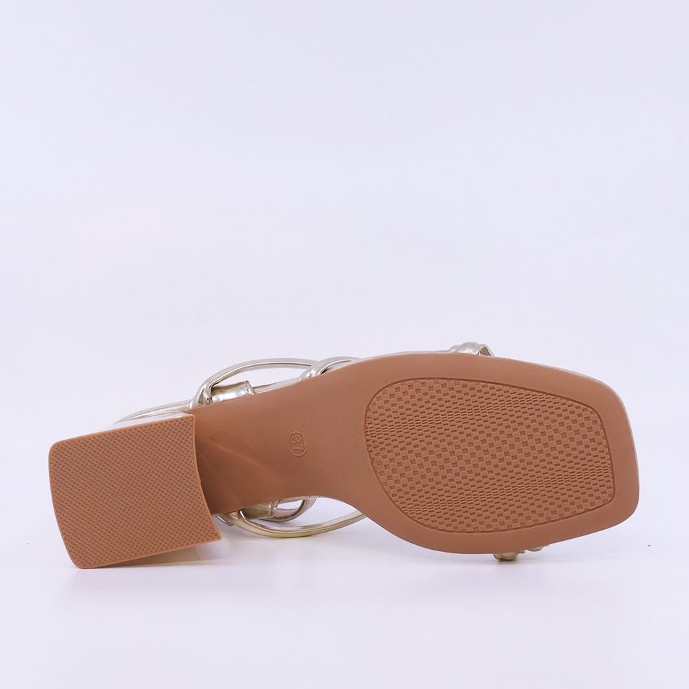 Sandale cu toc conic femei Solo Donna aurii 1161DS4100AU