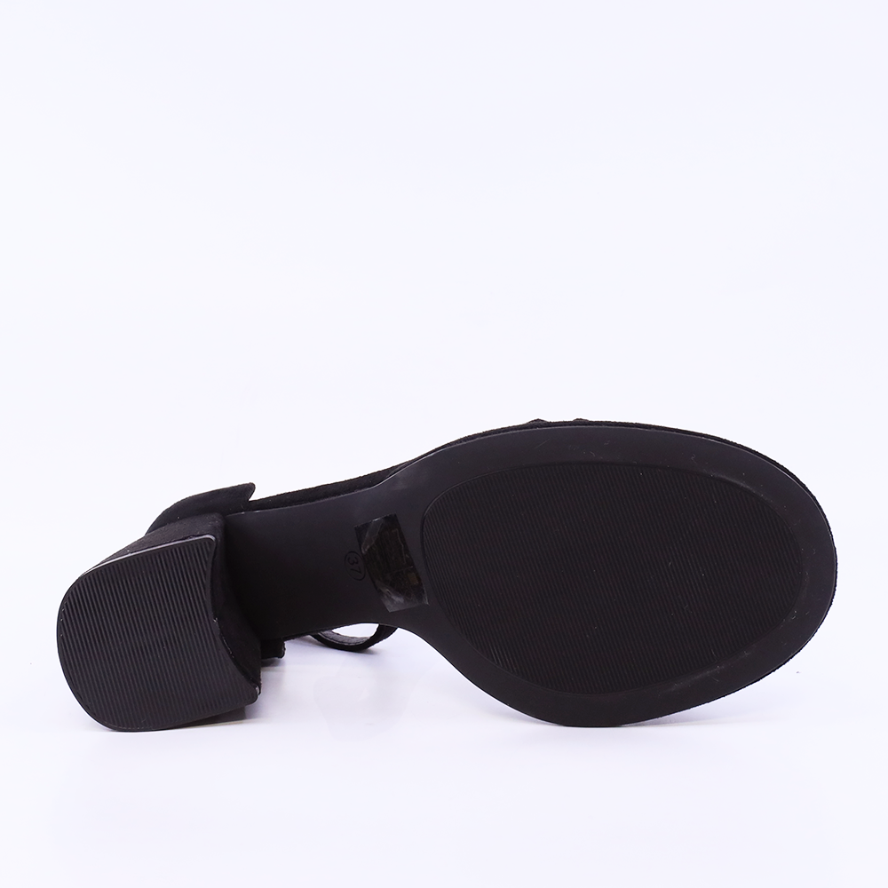 Sandale cu toc conic femei Solo Donna negre 1161DS1720VN