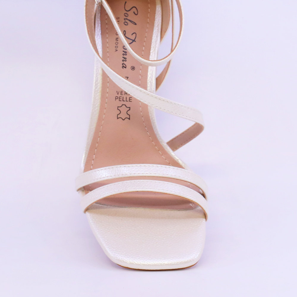 Sandale cu toc înalt femei Solo Donna albe 1161DS7910A