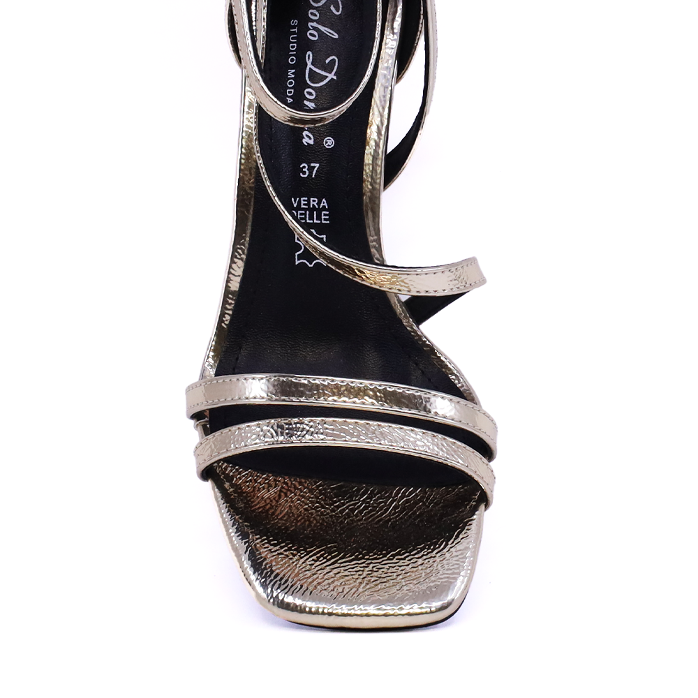 Sandale cu toc înalt femei Solo Donna aurii1161DS7910AU