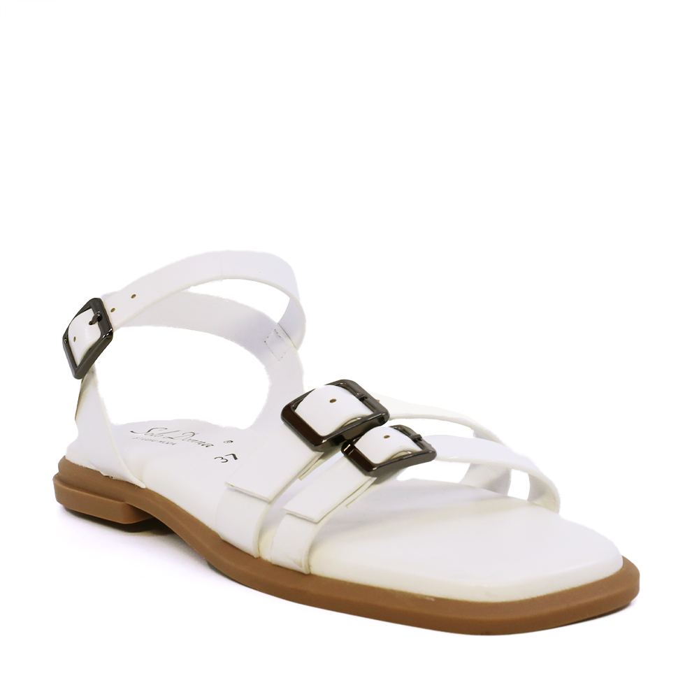 Sandale femei Solo Donna albe cu barete reglabile 2541DS1951A - imagine 2