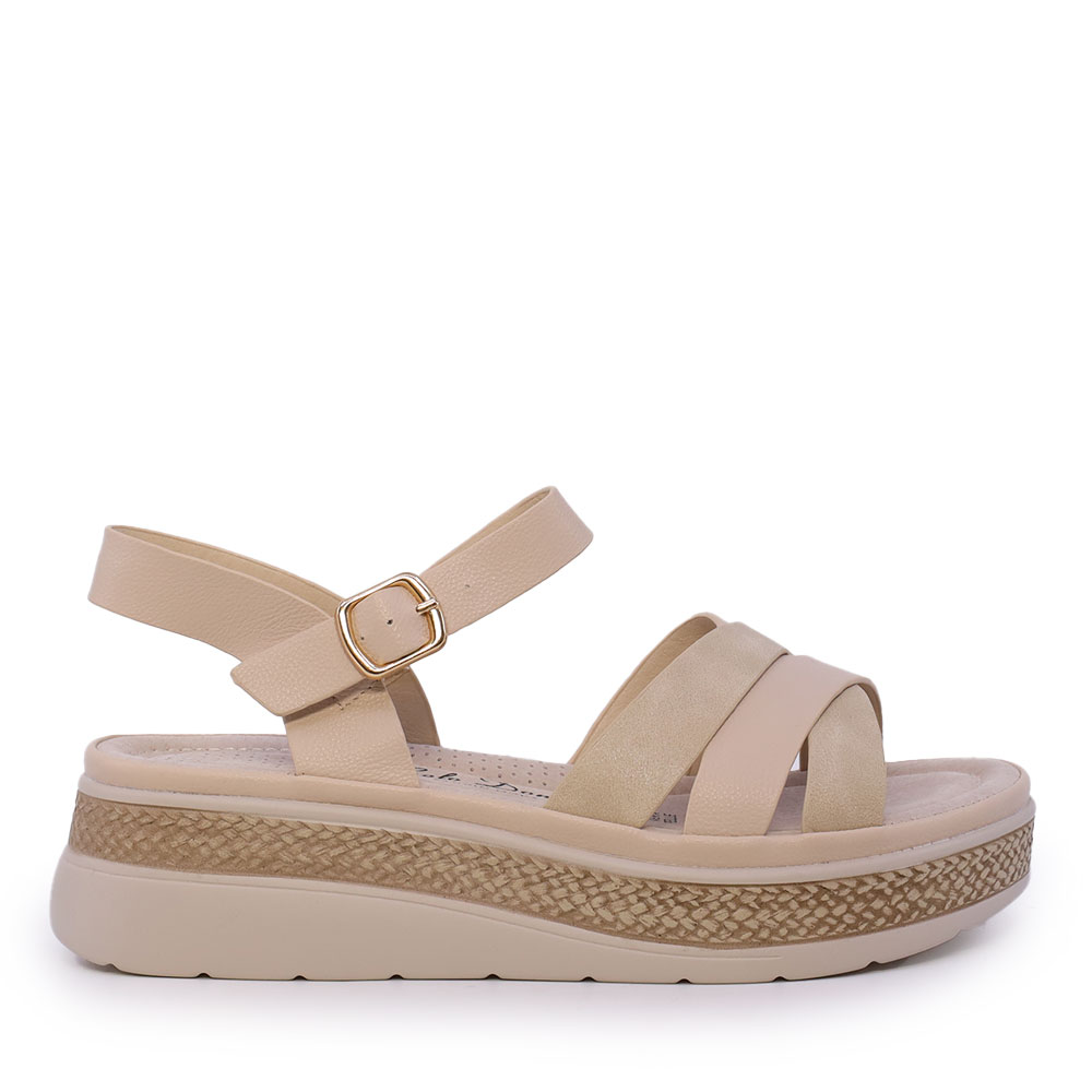 Sandale femei Solo Donna bej cu elemente deco 1161DS2910BE
