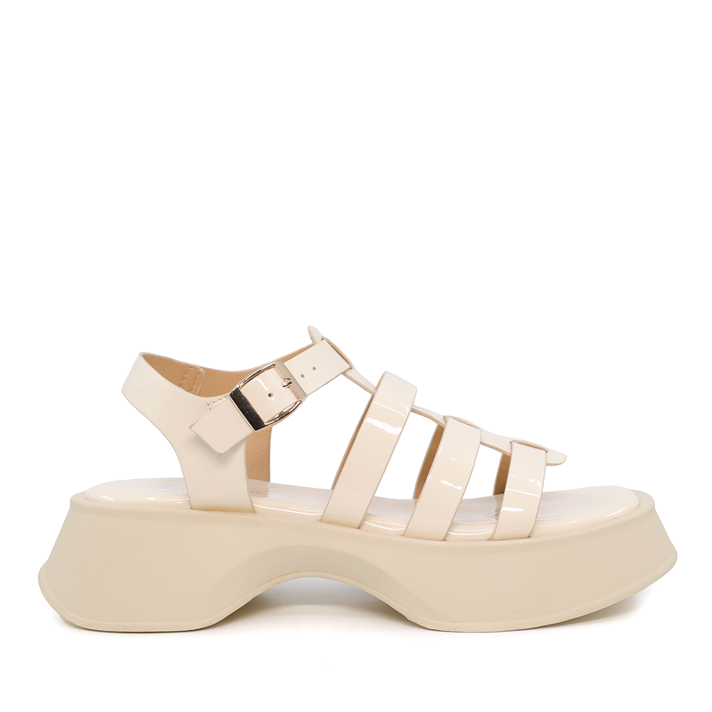 Sandale femei Solo Donna bej din lac 2545DS8552LBE