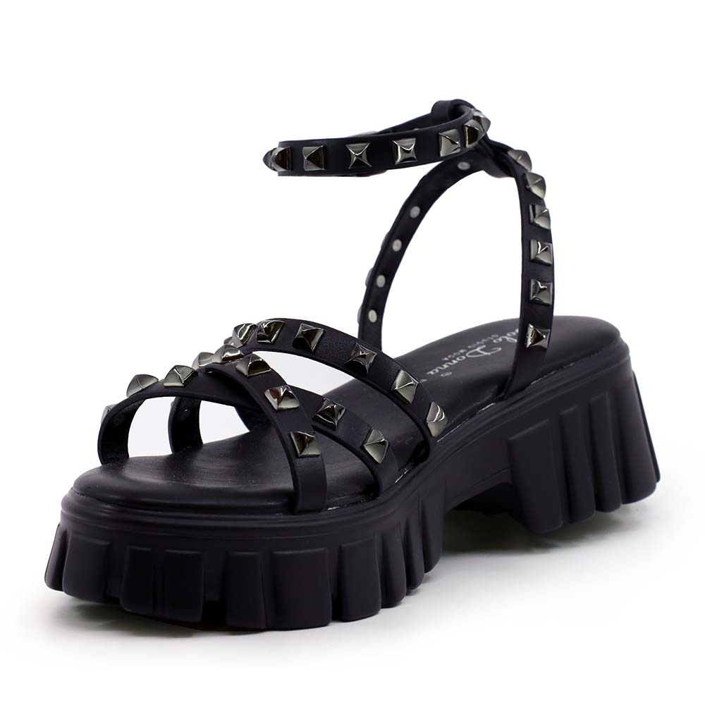 Sandale femei Solo Donna negre cu accesorii 2859DS23061N