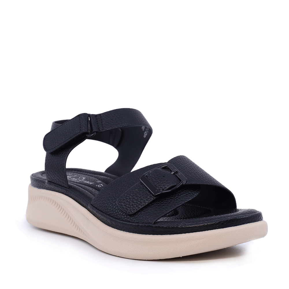 Sandale femei Solo Donna negre cu cataramă   2851DS8000N
