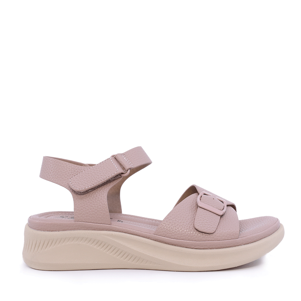 Sandale femei Solo Donna roz pudră cu cataramă  2851DS8000RO