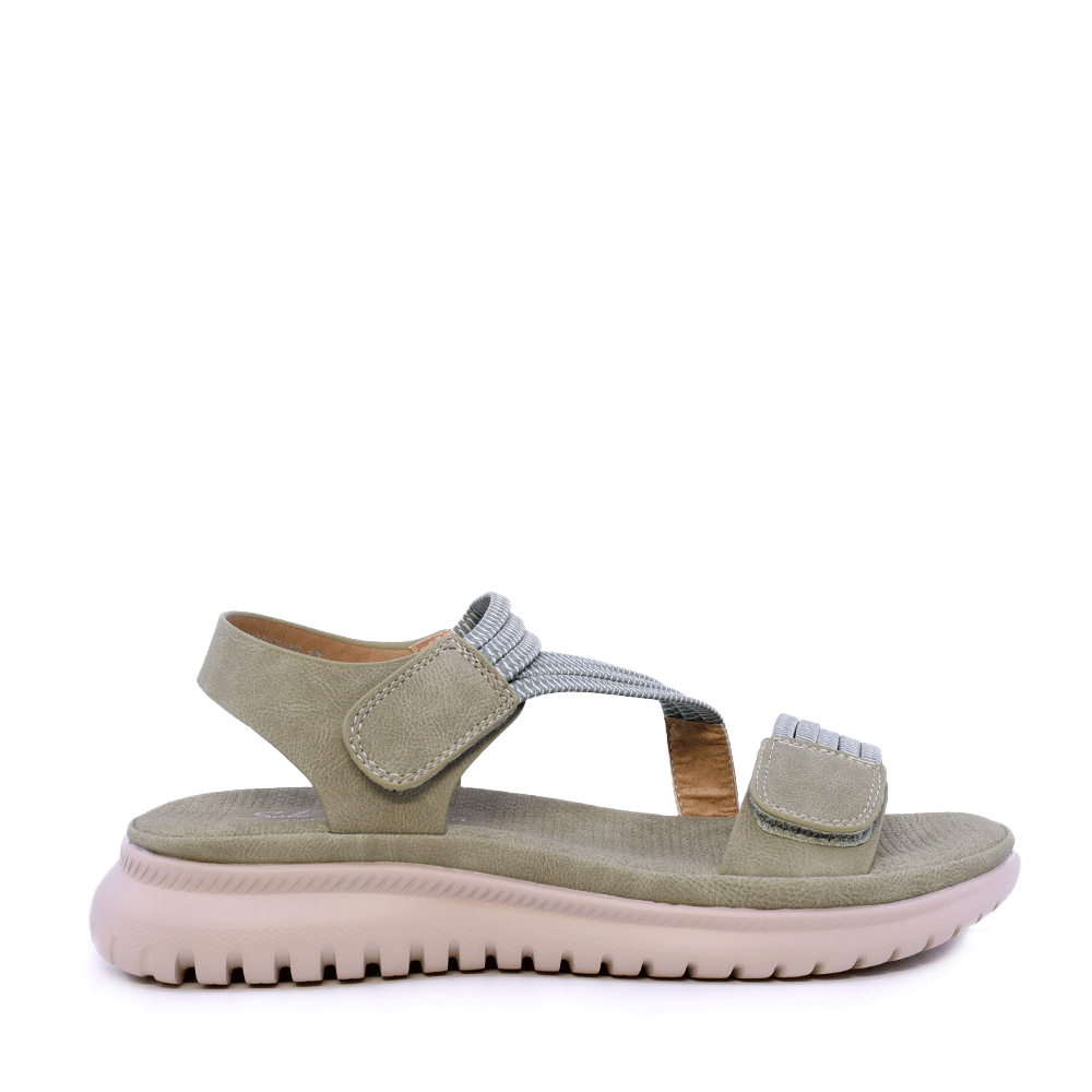 Sandale femei Solo Donna verzi cu baretă elastică  2851DS0713V