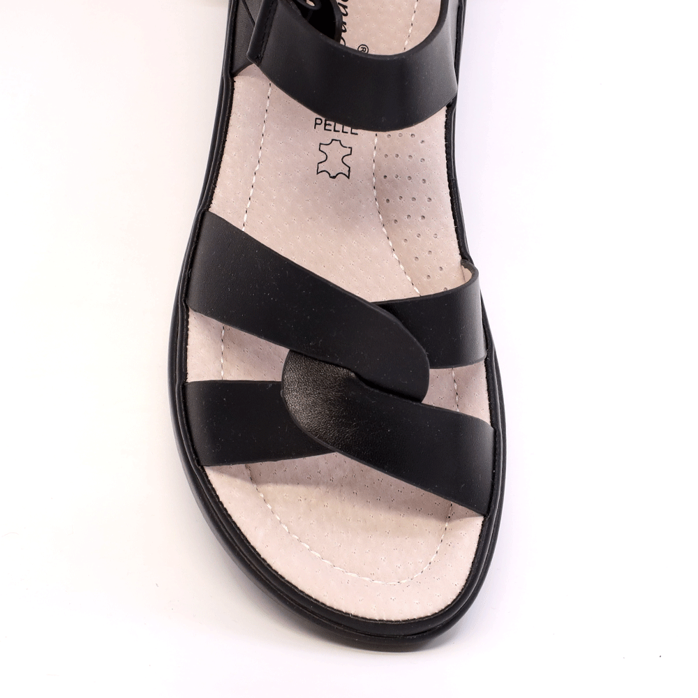 Solo Donna black women's lightweight sandals 1169DS2610N