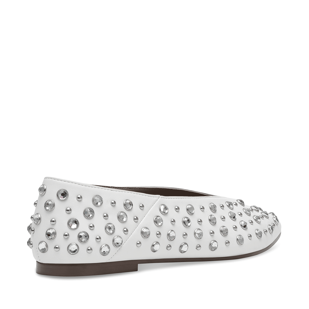 Balerini femei Steve Madden albi cu ștrasuri 1469DBVENECIAA