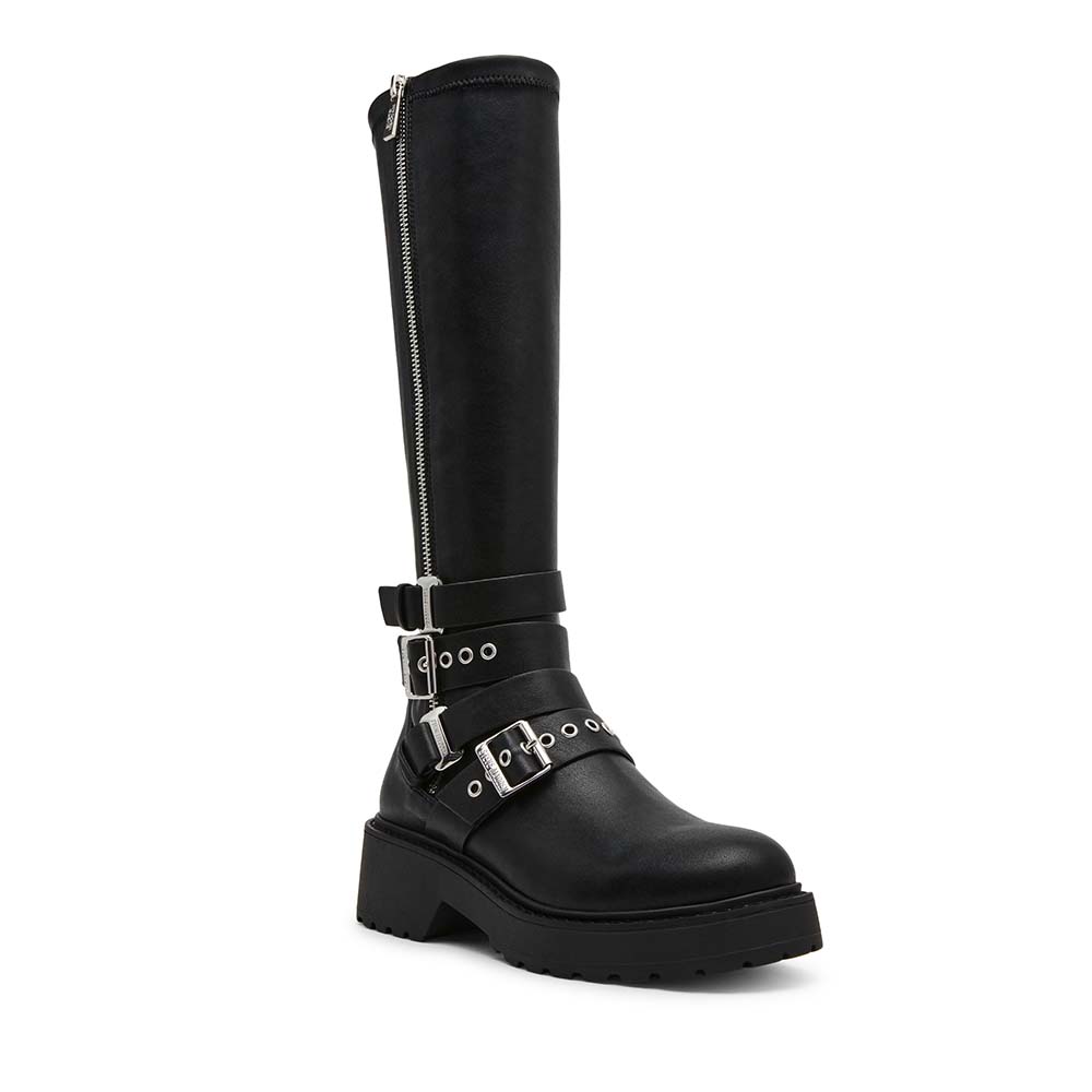 Cizme biker femei Steve Madden Callm negre 1460DCCALLMEN