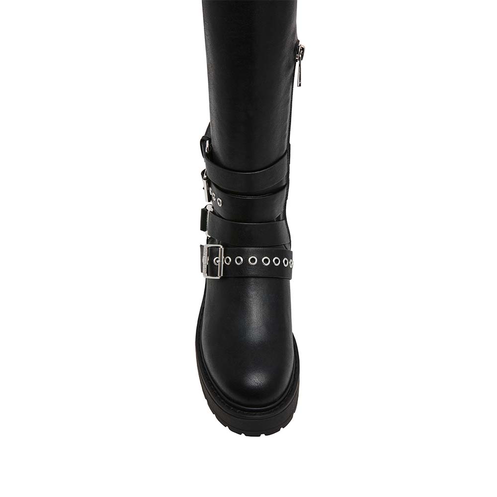 Cizme biker femei Steve Madden Callm negre 1460DCCALLMEN