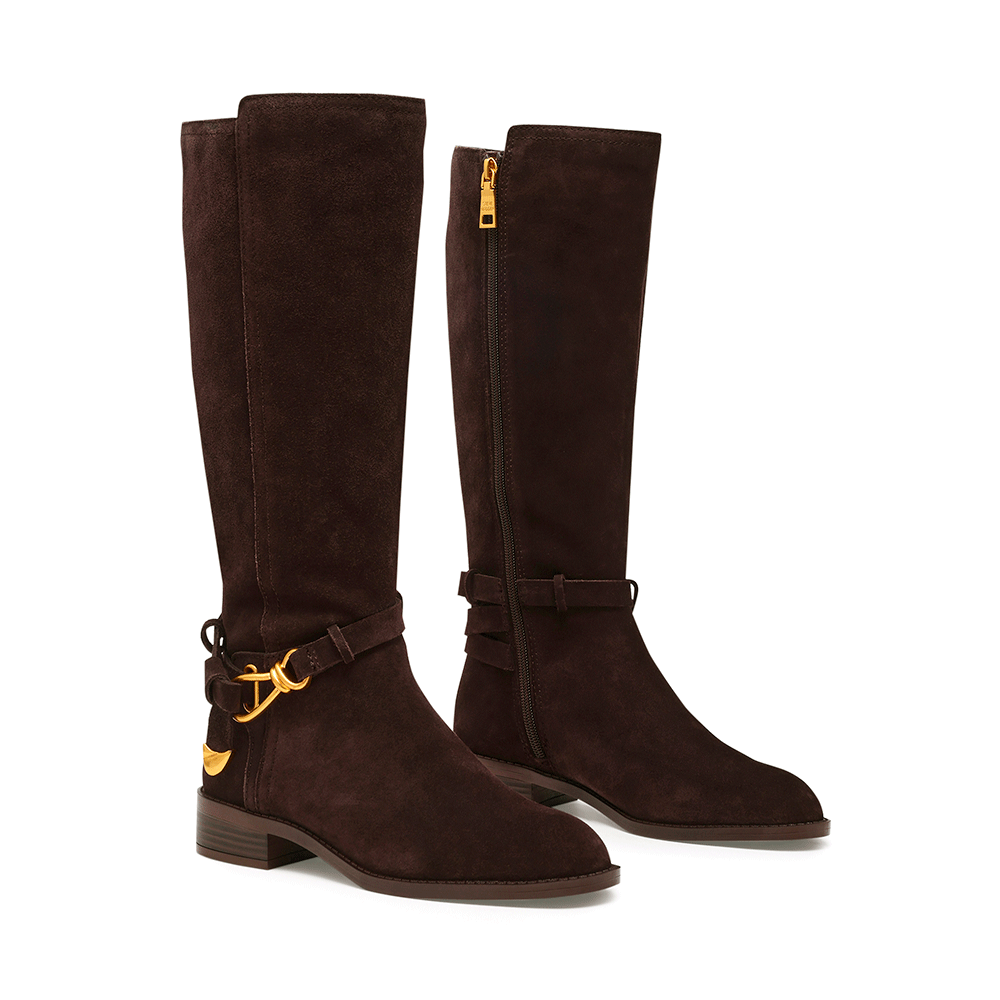 Cizme cu talpă joasă femei Steve Madden Xtreme maro din piele întoarsă 1460DCXTREMEVM - 1 | YEO