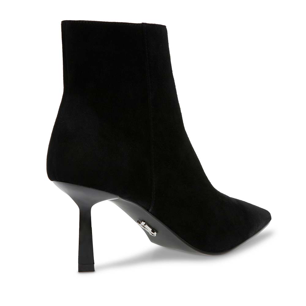 Ghete cu toc mediu femei Steve Madden Sabine negre din piele întoarsă 1460DGSABINEVN - 1 | YEO