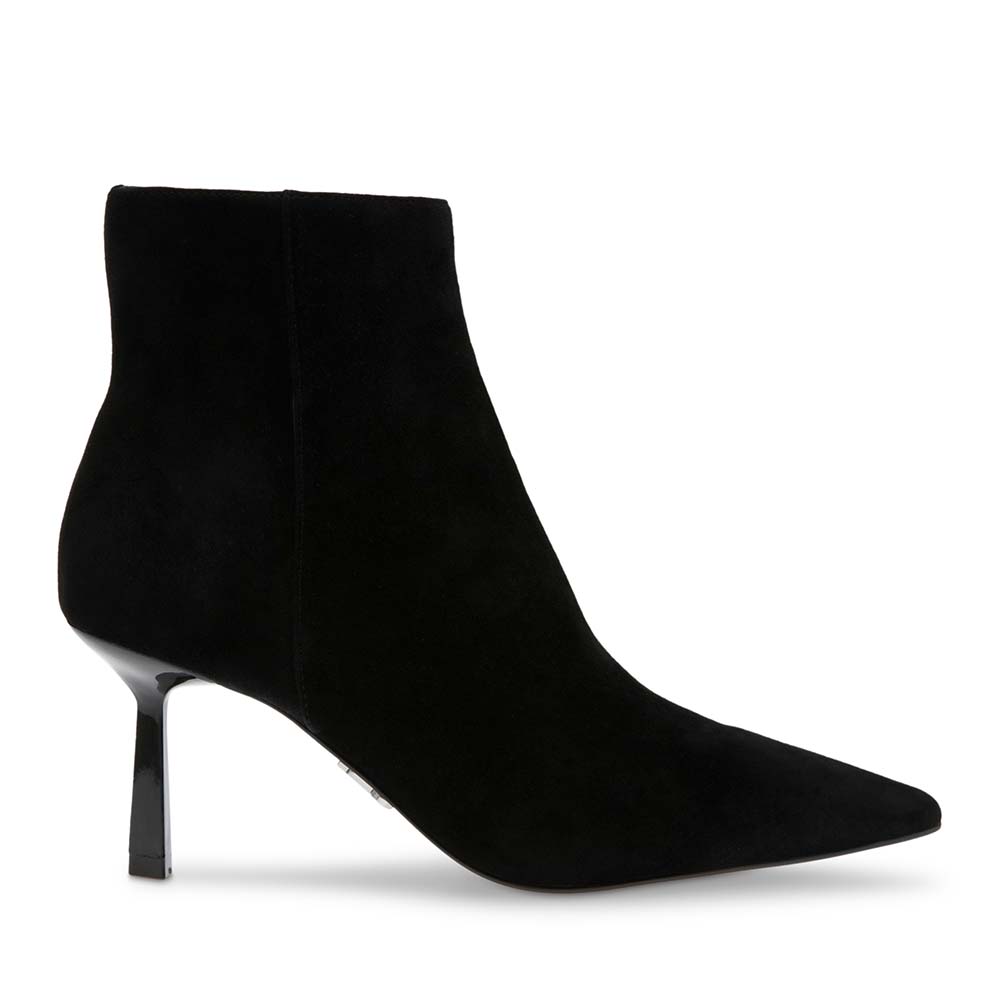 Ghete cu toc mediu femei Steve Madden Sabine negre din piele întoarsă 1460DGSABINEVN