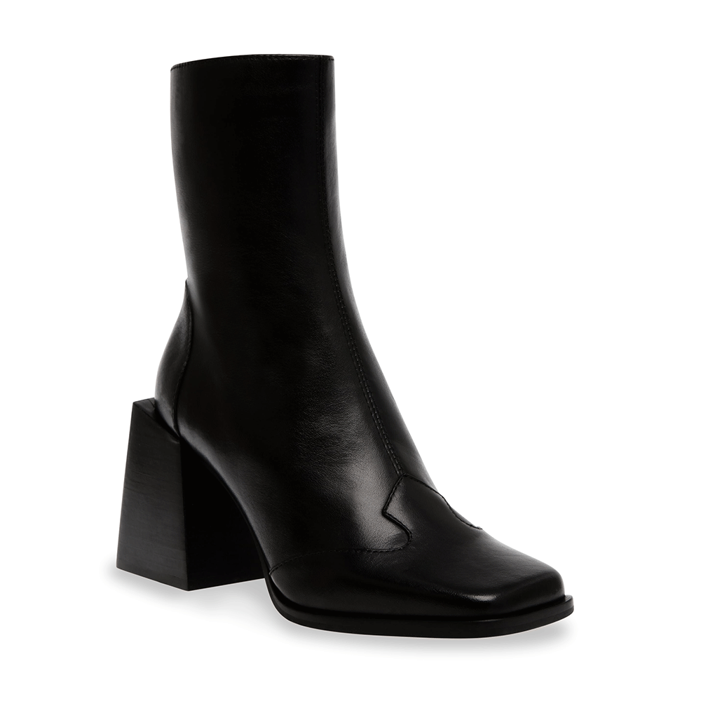 Ghete femei Steve Madden DUCHESS negre din piele cu toc gros 1466DGDUCHESSN - 1 | YEO