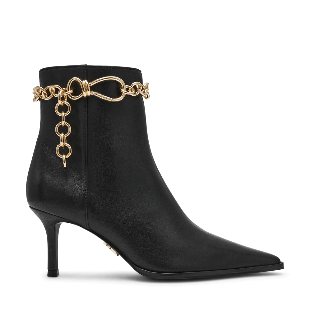 Ghete femei Steve Madden negre din piele cu accesoriu 1462DGLinkInN
