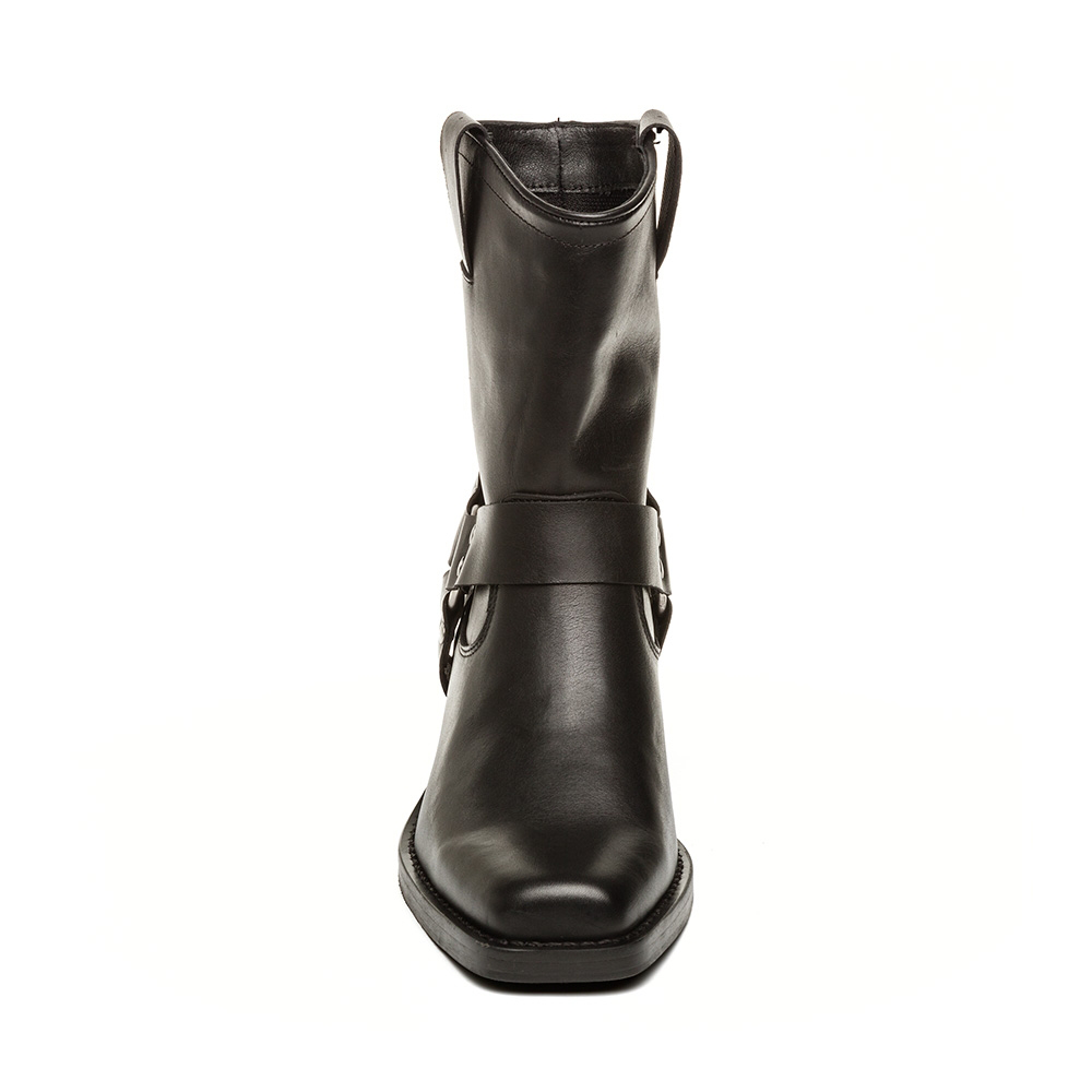 Ghete western femei Steve Madden Quintana negre din piele  1468DGQUINTANAN