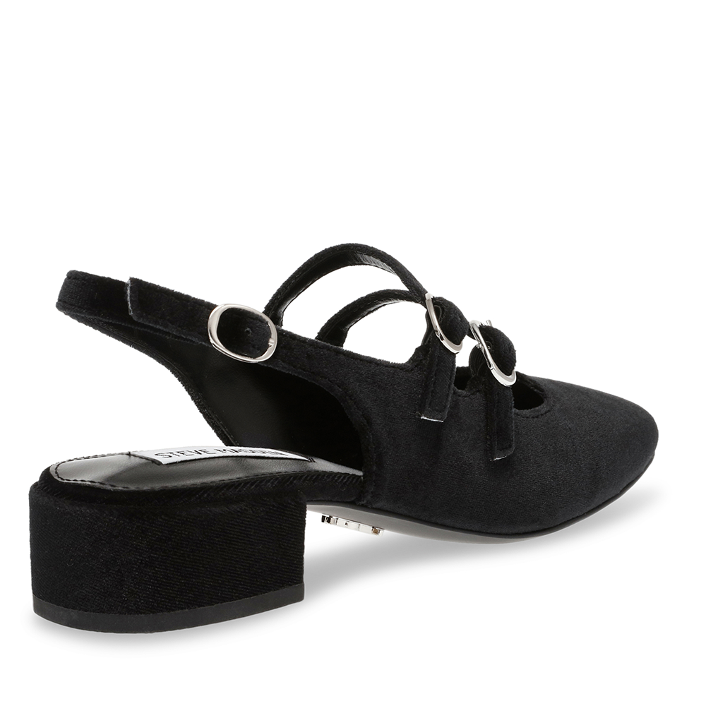 Pantofi decupați femei Steve Madden Cityview negri din catifea 1468DDCITYVIEWVN