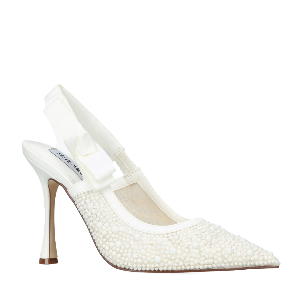 Pantofi stiletto slingback femei Steve Madden Brylie albi 1461DDBRYLIE-PA - imagine 2