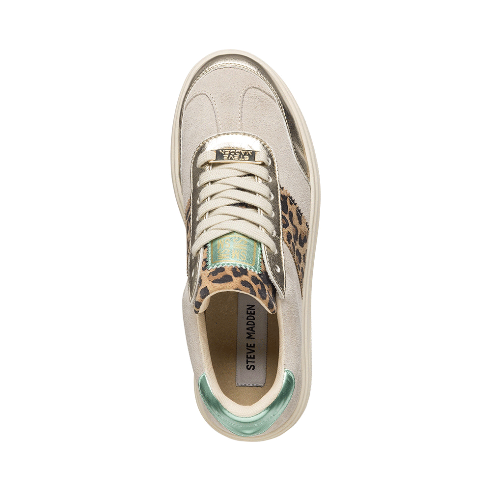Sneakers femei Steve Madden Moxy bej din piele întoarsă și sintetic 1469DPMOXYVBE
