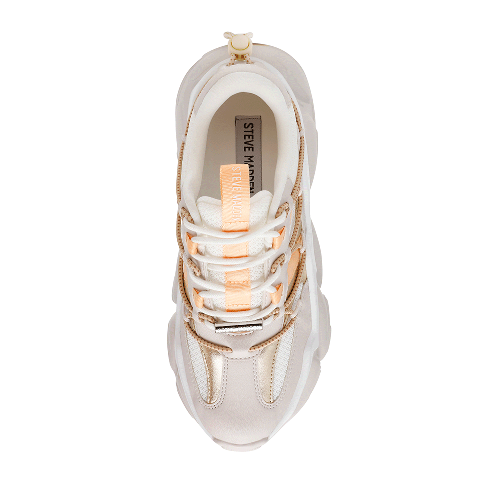 Sneakers femei Steve Madden Spectator albi din material sintetic și textil 1469DPSPECTATORAU