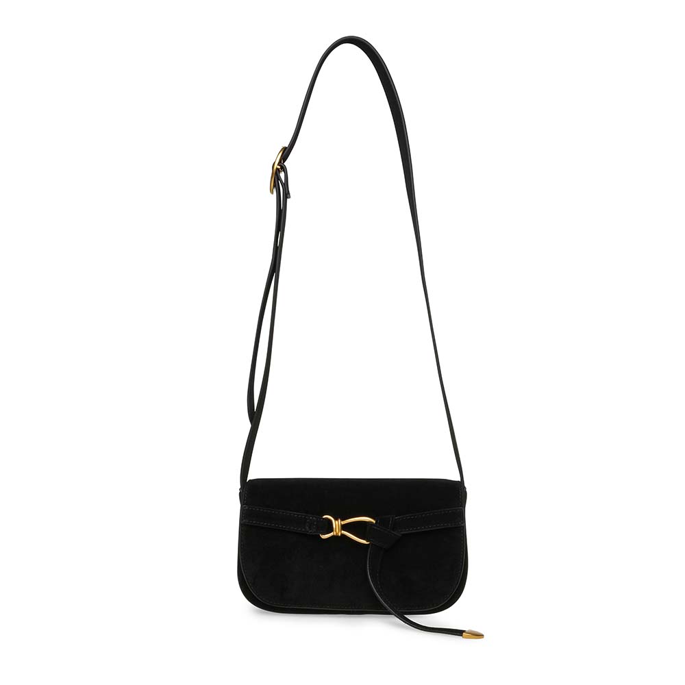 Poșetă crossbody femei Steve Madden Klare neagră din piele 1660POSPBKLAREVN