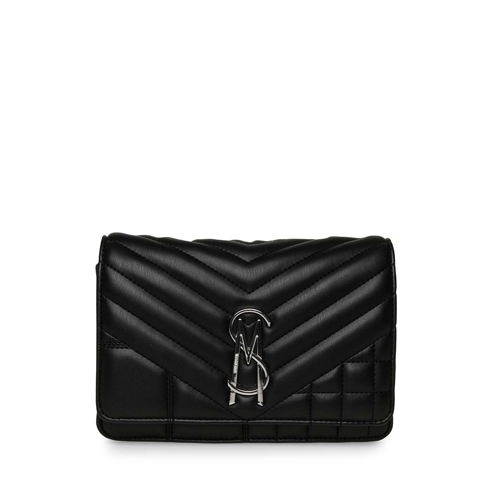 Poșetă crossbody femei Steve Madden Voler-Q neagră 1660POSSBVOLER-QN