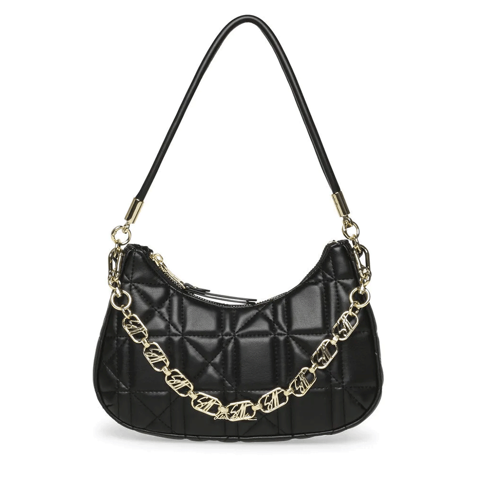 Steve Madden Poșetă hobo femei Steve Madden Sloane neagră cu logo 1662POSSBsloaneN