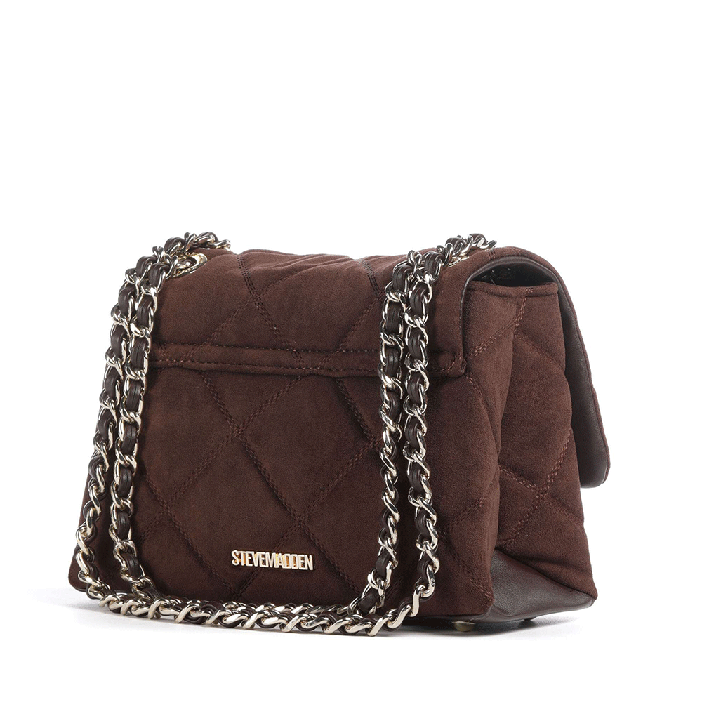 Poșetă satchel femei Steve Madden Volt maro cu logo 1662POSSBvolt-SVM — imaginea 2