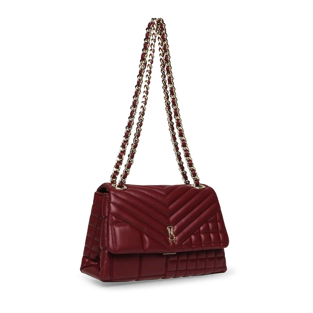 Poșetă satchel femei Steve Madden Volt-Q bordo 1660POSSBVOLT-QBO - 1 | YEO
