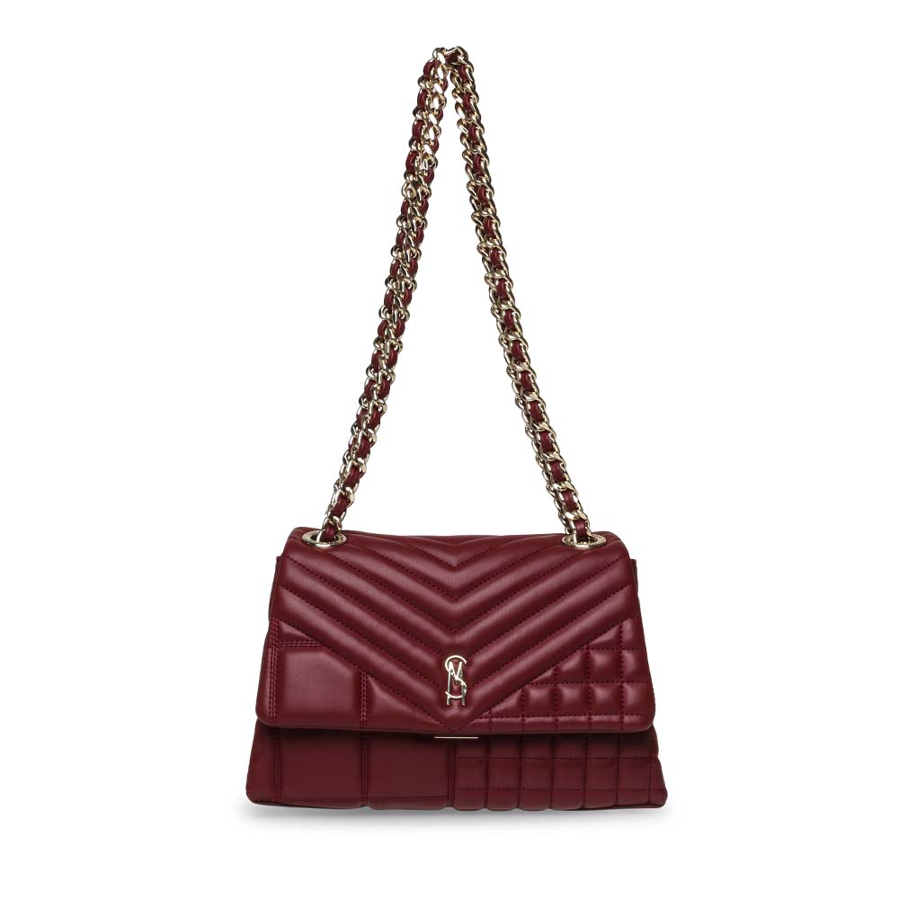 Poșetă satchel femei Steve Madden Volt-Q bordo 1660POSSBVOLT-QBO