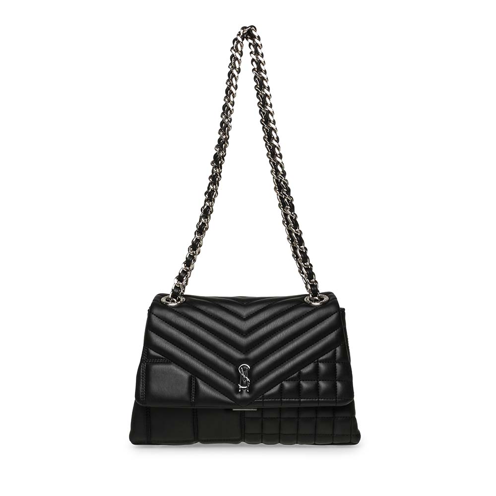 Poșetă satchel femei Steve Madden Volt-Q neagră 1660POSSBVOLT-QN