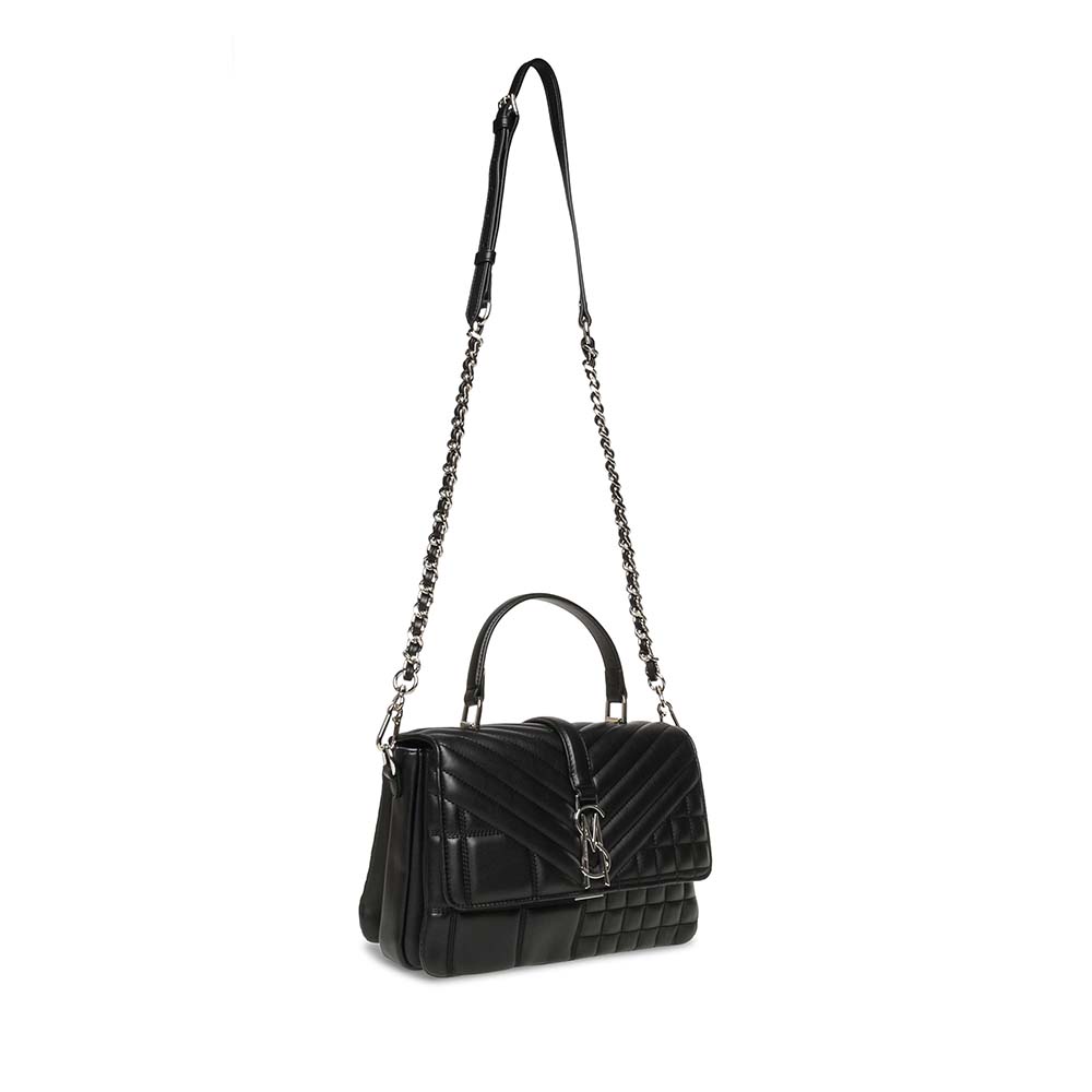 Poșetă tip satchel femei Steve Madden Plais neagră 1660POSSBPLAISN - 1 | YEO
